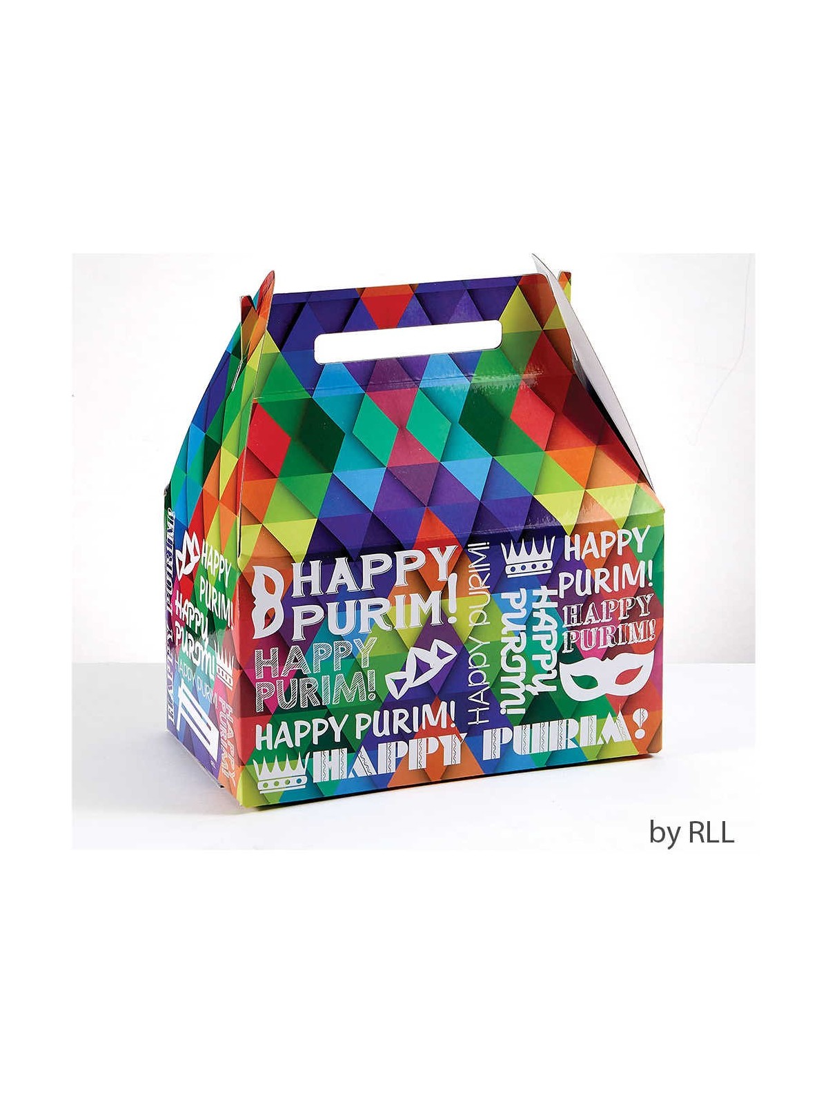 Large Multi-Colored Purim Gift Box | Gifts | Judaica