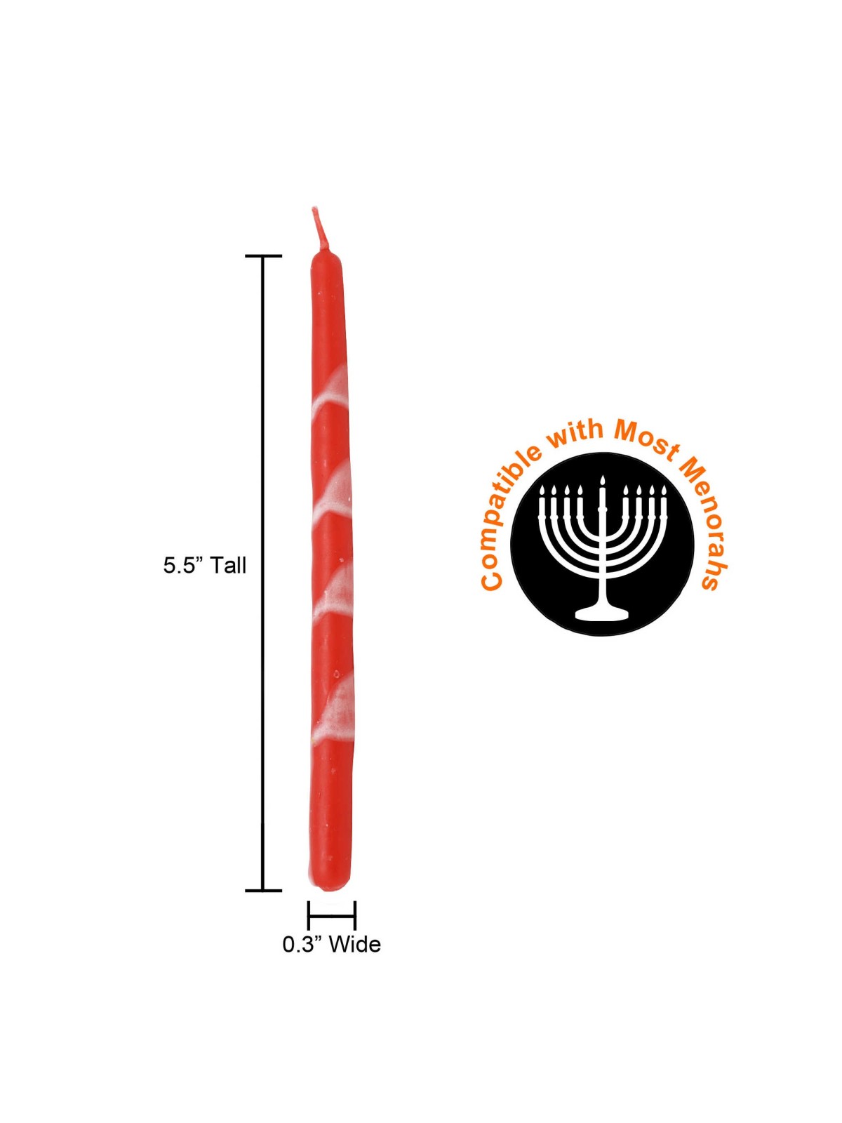 Premium Handcrafted Hanukkah Candles - Red/Purple | Hanukkah | Judaica