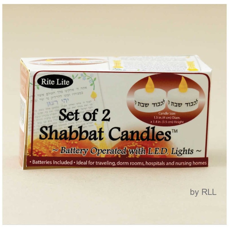 Shabbat Candles Battery Operated with LED Lights | Shabbat Candles & O
