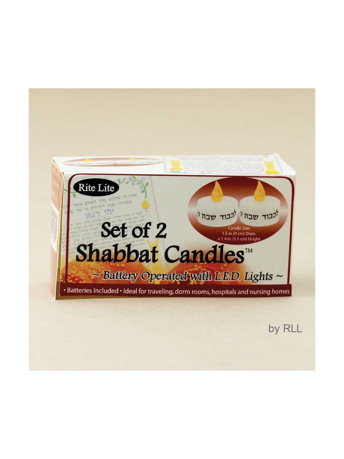 Shabbat Candles Battery Operated with LED Lights | Shabbat Candles & O