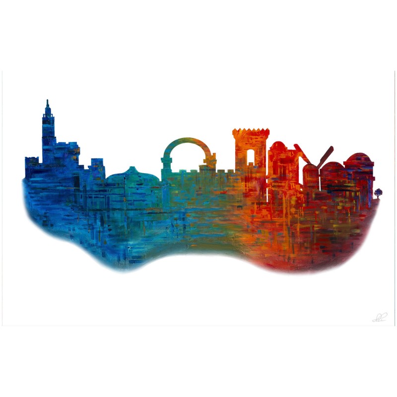 Jerusalem Of Color A view of the Jerusalem S | Art | Judaica