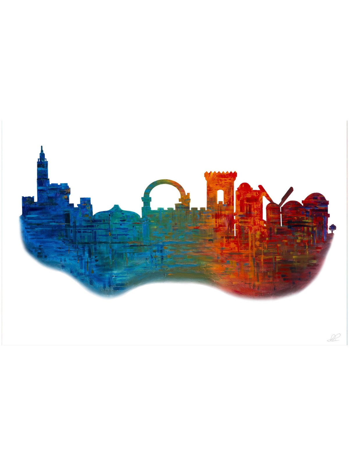 Jerusalem Of Color A view of the Jerusalem S | Art | Judaica