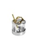 Glass Honey Dish with Stainless Steel Lid with Gol | Rosh Hashanah | J