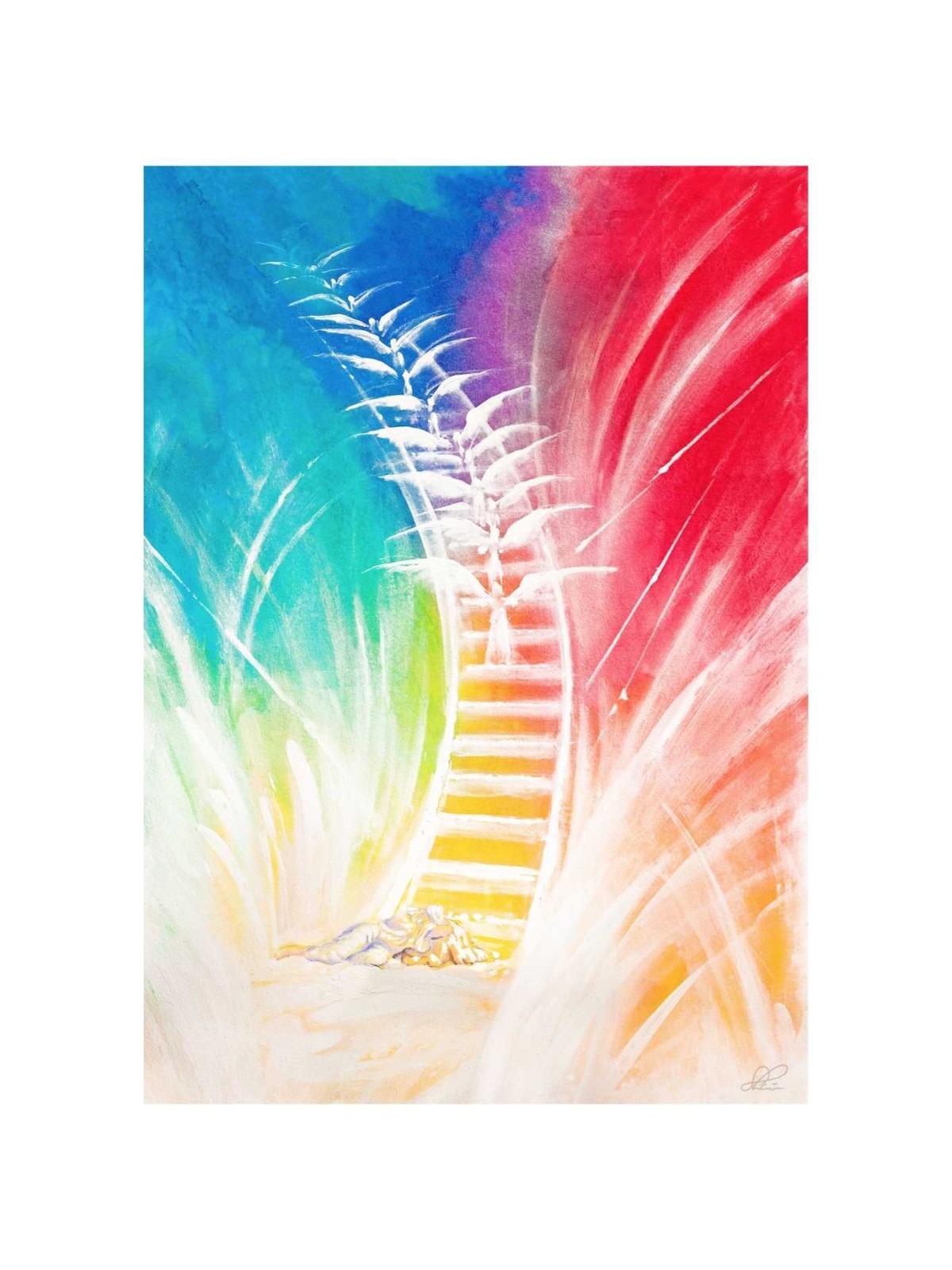 "Jacob's Ladder" Hand Signed, Size Medium | Art | Judaica