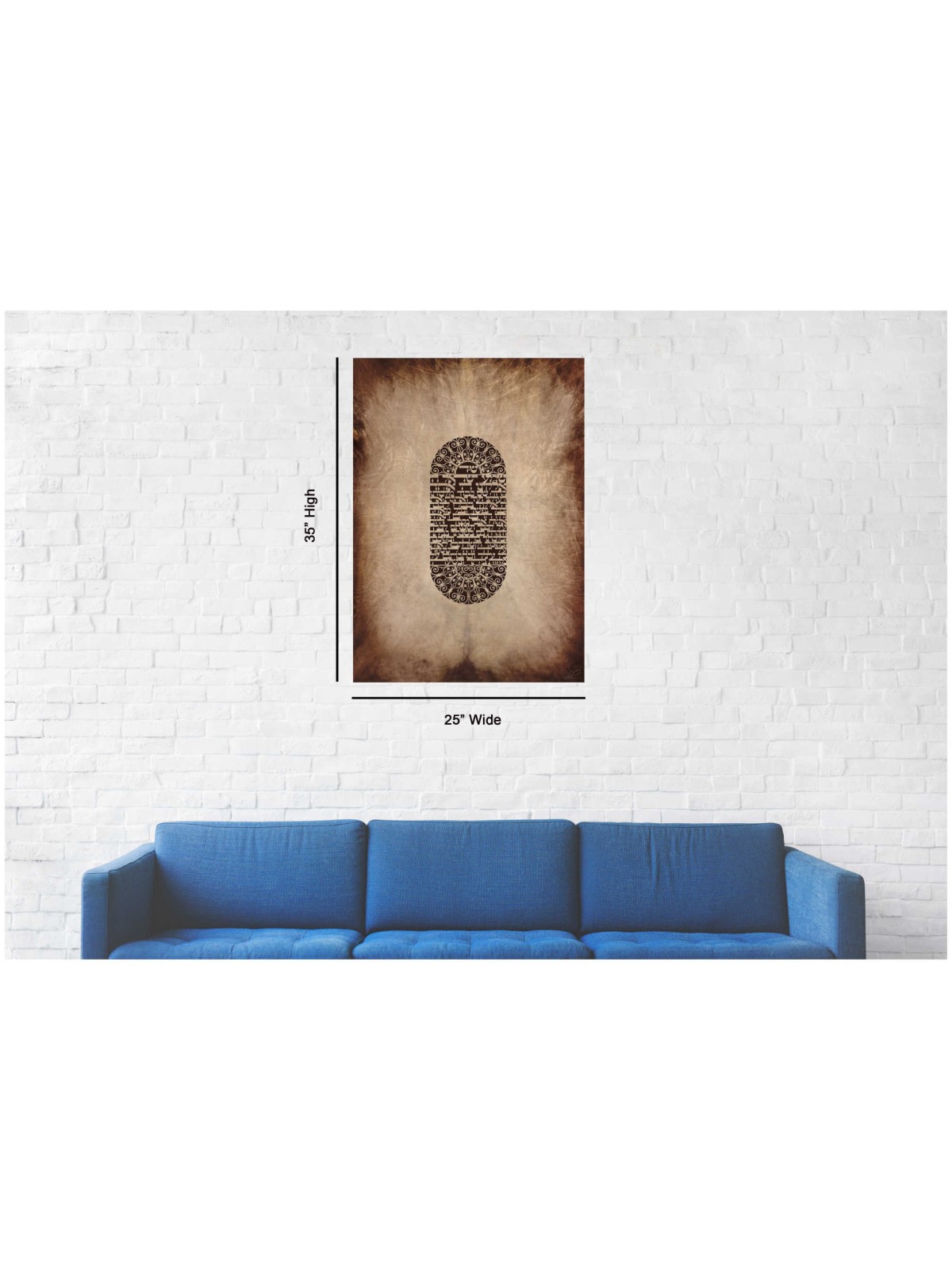 "Mezuza" a Brown on White Papercut Vision Hand Sig | Art | Judaica