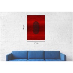 "Mezuza" a Black on Red Papercut Vision Hand Signe | Art | Judaica