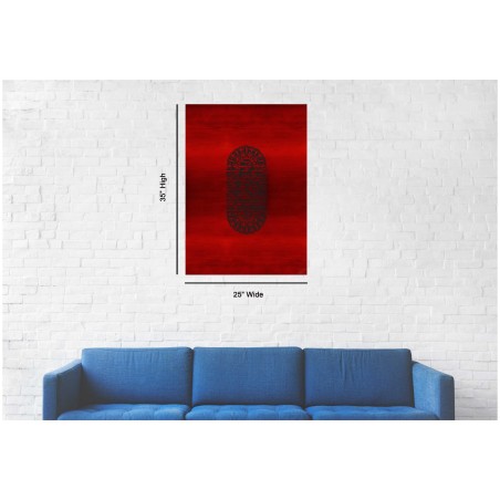 "Mezuza" a Black on Red Papercut Vision Hand Signe | Art | Judaica