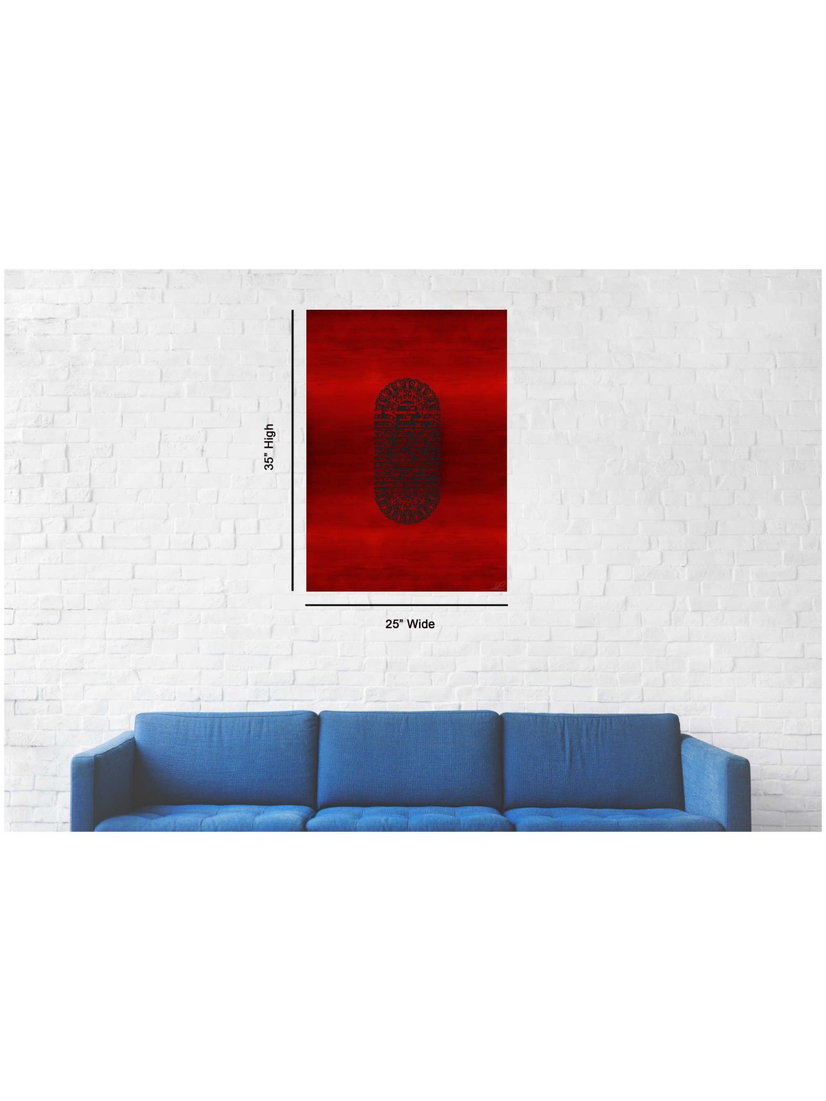 "Mezuza" a Black on Red Papercut Vision Hand Signe | Art | Judaica