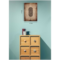 "Mezuza" a Brown on White Papercut Vision Hand Sig | Art | Judaica