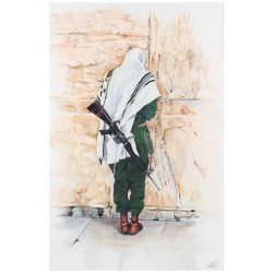 "Soldier of Prayer" Hand Signed, Size Large | Art | Judaica