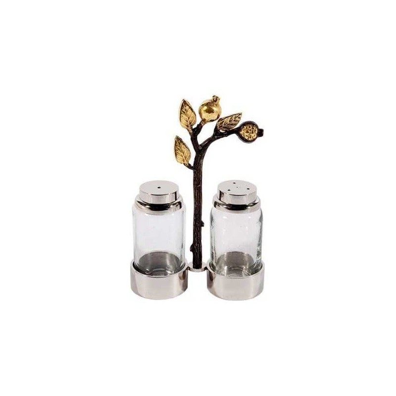 Glass Salt & Pepper Shakers - Pomegranates | Home Goods | Judaica