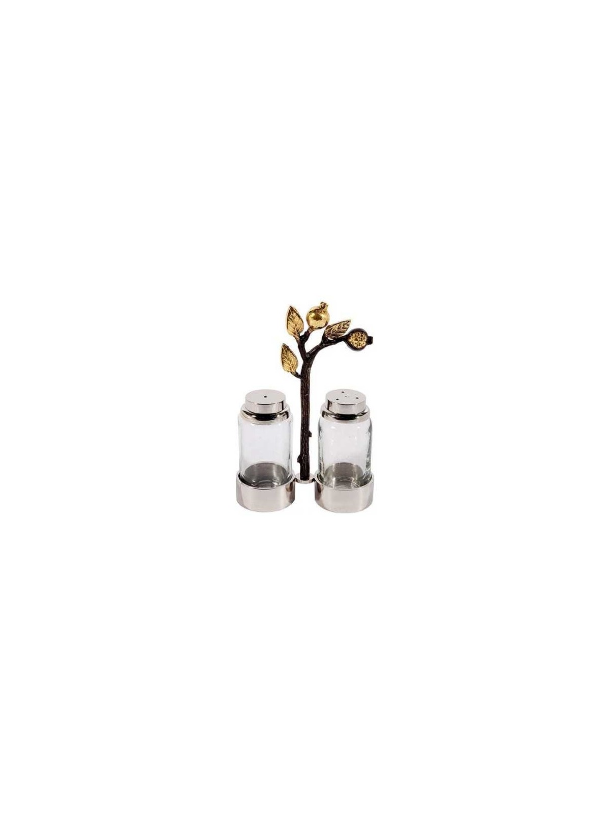Glass Salt & Pepper Shakers - Pomegranates | Home Goods | Judaica