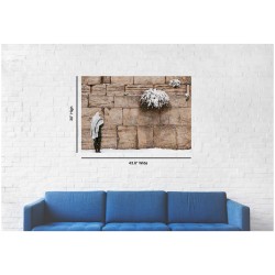 "Kotel Shrouded in Snow" Hand Signed, Size Large | Art | Judaica