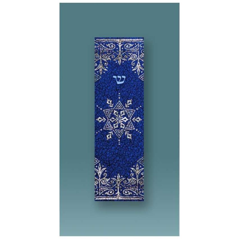 Blue Star Car Mezuzah Case By Mickie Caspi | Mezuzahs | Judaica