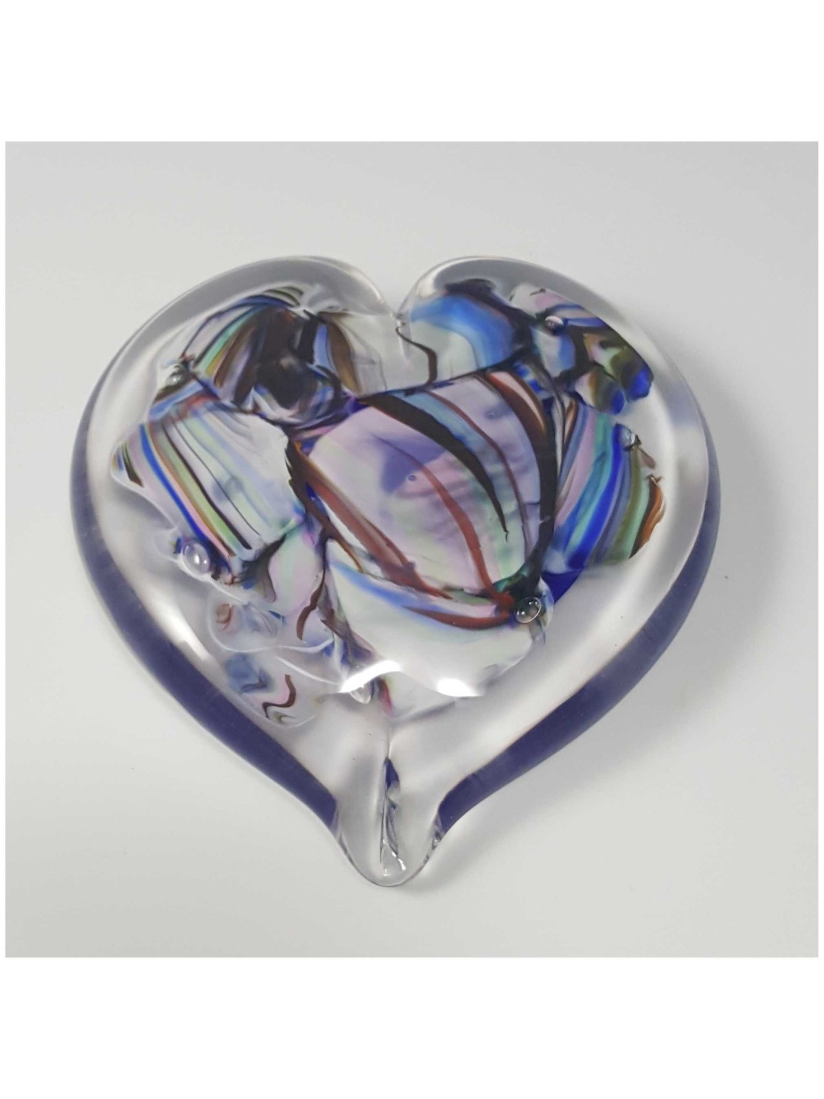 Wedding Glass Keepsake Heart Shaped Paperweight | Wedding | Judaica