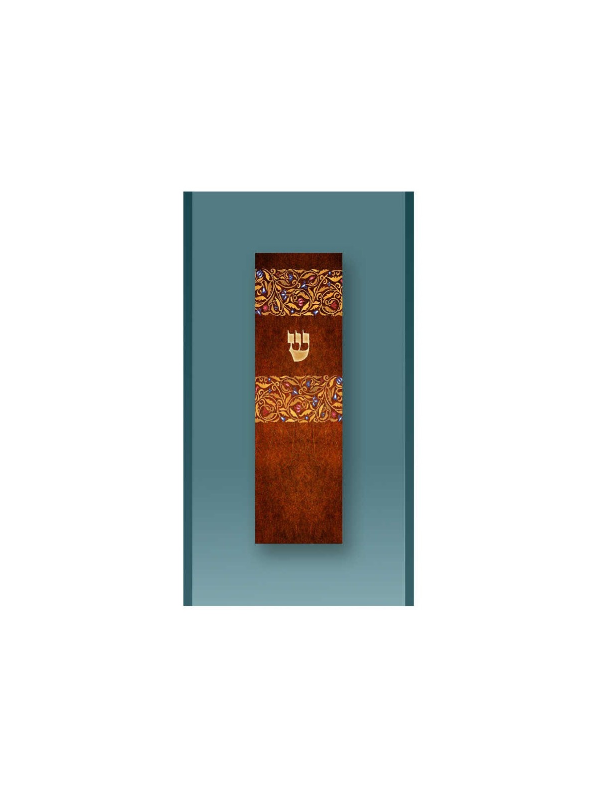 Brown Leather Car Mezuzah Case By Mickie Caspi | Mezuzahs | Judaica
