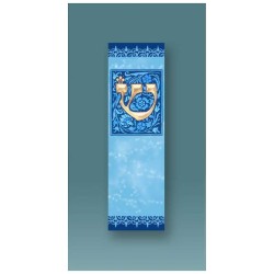 Sky Blue Car Mezuzah Case By Mickie Caspi | Mezuzahs | Judaica