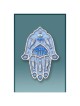 Blue Hamsa Car Mezuzah Case By Mickie Caspi | Mezuzahs | Judaica