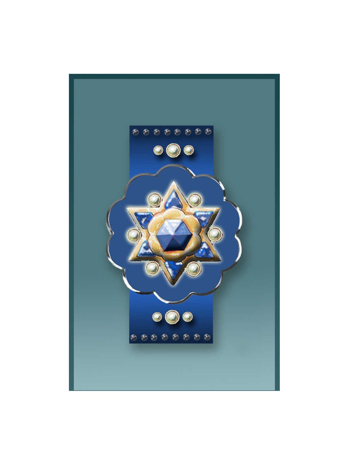 Blue Magen David Car Mezuzah Case By Mickie Caspi | Mezuzahs | Judaica