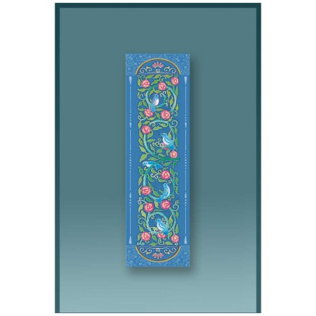Blue Birds Car Mezuzah Case By Mickie Caspi | Mezuzahs | Judaica