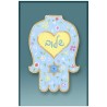Hamsa Shalom Car Mezuzah Case By Mickie Caspi | Mezuzahs | Judaica