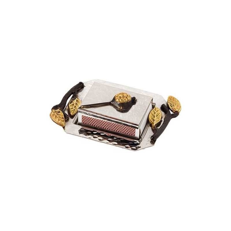 Stainless Steel Golden Pomegranate Matchbox Holder | Candle Holders |