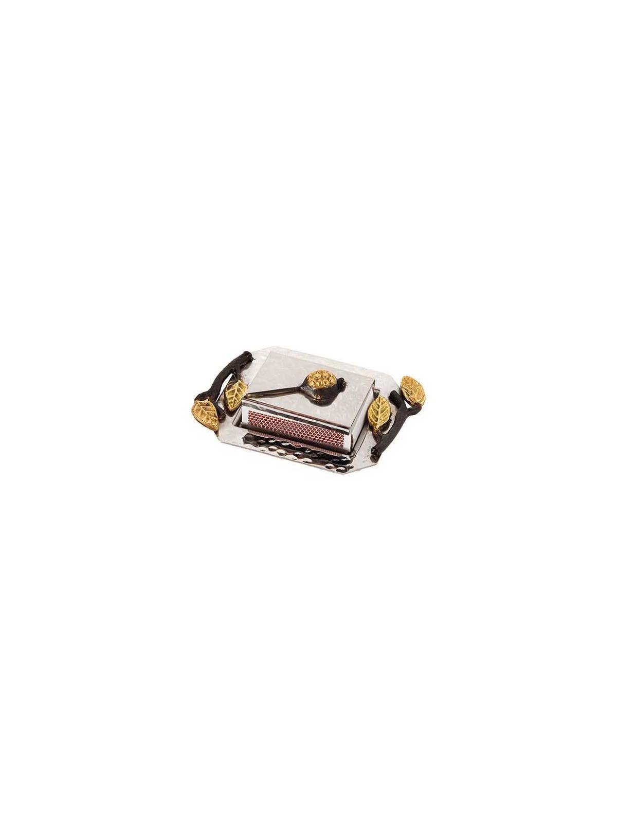 Stainless Steel Golden Pomegranate Matchbox Holder | Candle Holders |