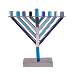 Enamel Chabad Hanukkah Menorah Yair Emanuel | Hanukkah | Judaica