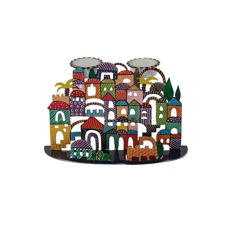 Hand Painted Jerusalem Tealight Holders By Yair Em | Candle Holders |