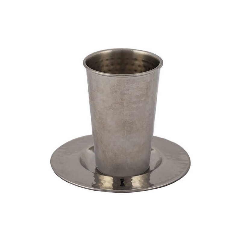 Stainless Steel Hammered Kiddush Cup By Yair Emanu | Kiddush Cups | Ju