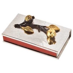 Small Stainless Steel Golden Pomegranate Matchbox  | Candle Holders |