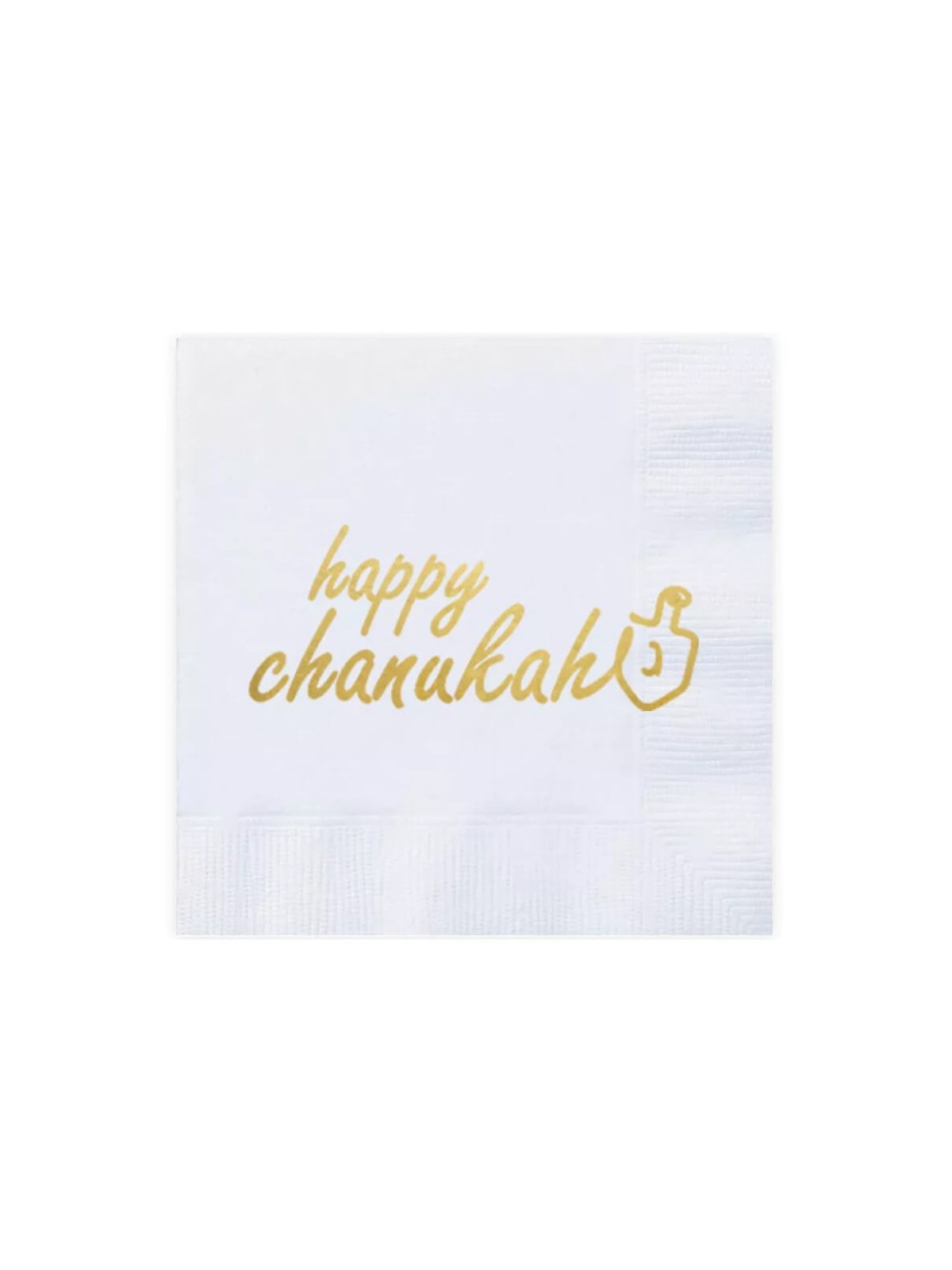 Happy Hanukkah 2 Ply Gold Foiled Napkins - Pack of | Hanukkah | Judaic
