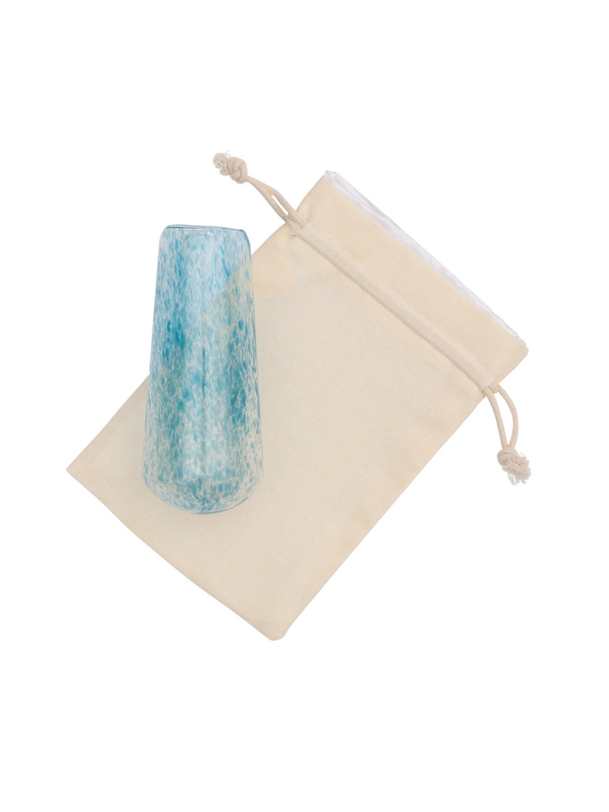 Verre et sac pour mariage moderne bleu aqua par P | Mariage | Judaïca