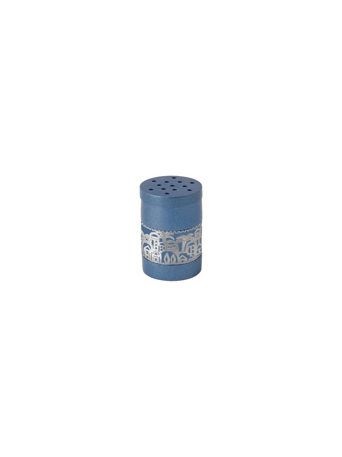 Blue Besamim Spice Box With Silver Jerusalem Overl | Havdalah Sets & S