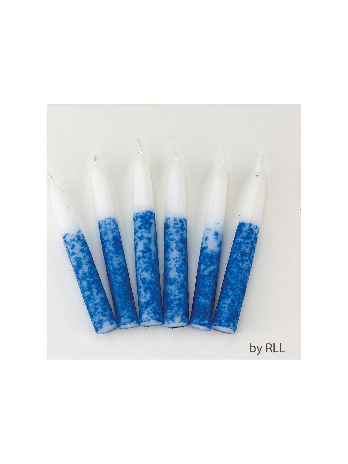 Premium Blue & White Shabbat Candles | Shabbat Candles & Oil | Judaica