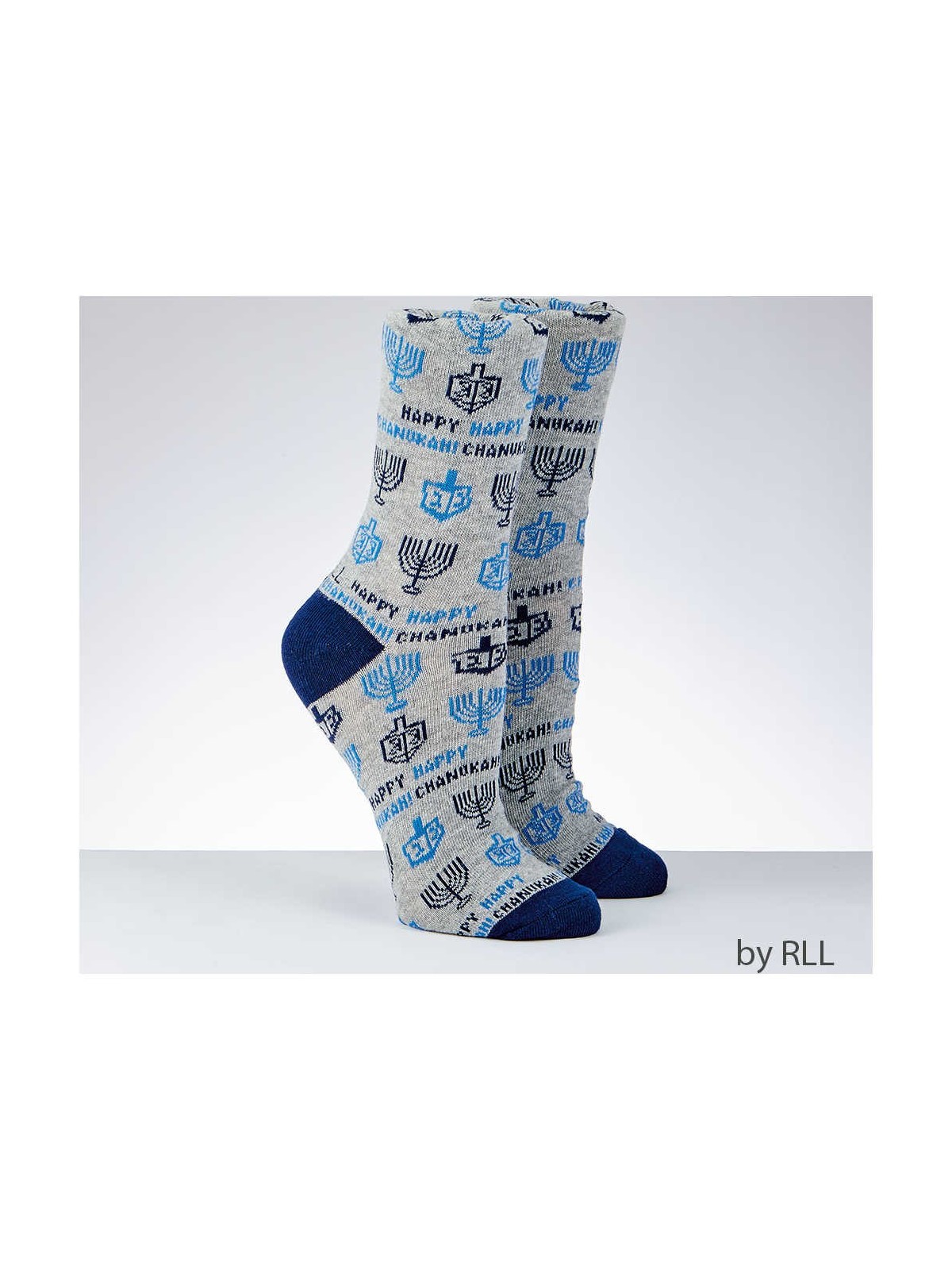 Chanukah Adult Crew Socks - Happy Chanukah | Apparel | Judaica