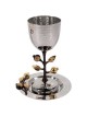 Golden Pomegranates Stainless Steel Kiddush Cup &  | Kiddush Cups | Ju
