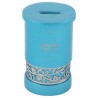 Turquoise Tzedakah Box With Silver Pomegranate Ove | Tzedakah Boxes |