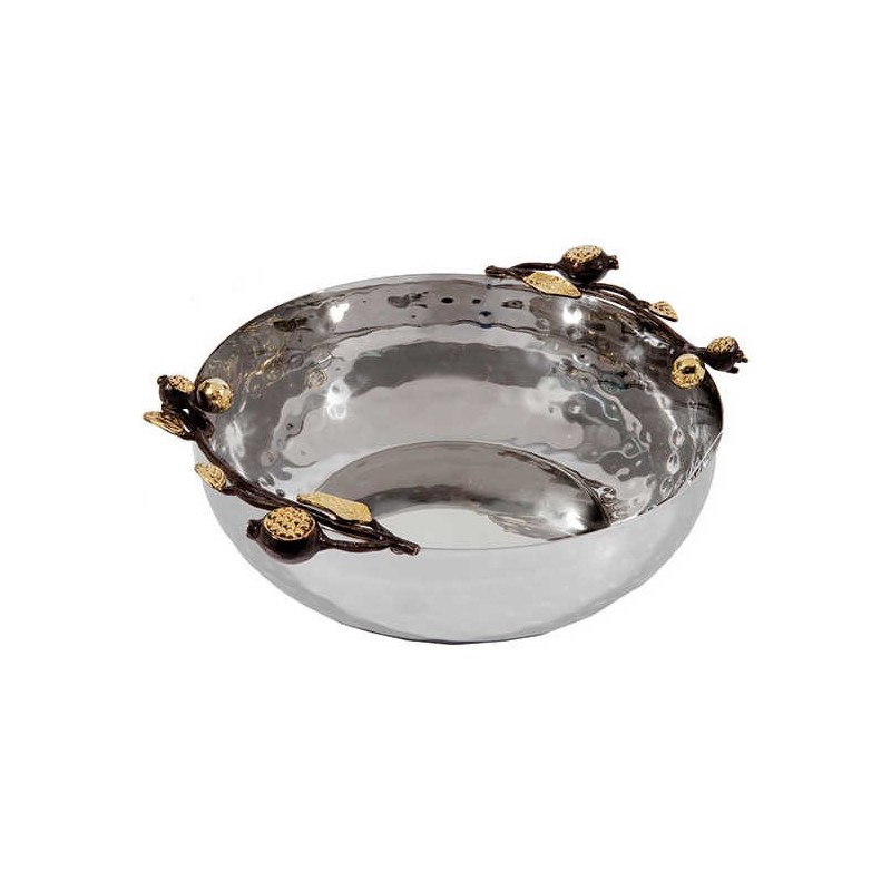 Round Golden Pomegranate Bowl - Large By Yair Eman | Home Goods | Juda
