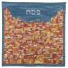 Multicolor Jerusalem Embroidered Matzah Cover By Y | Passover | Judaic