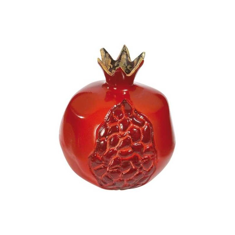 Closed Red Aluminium Pomegranate - Large By Yair E | All Judaica | Jud