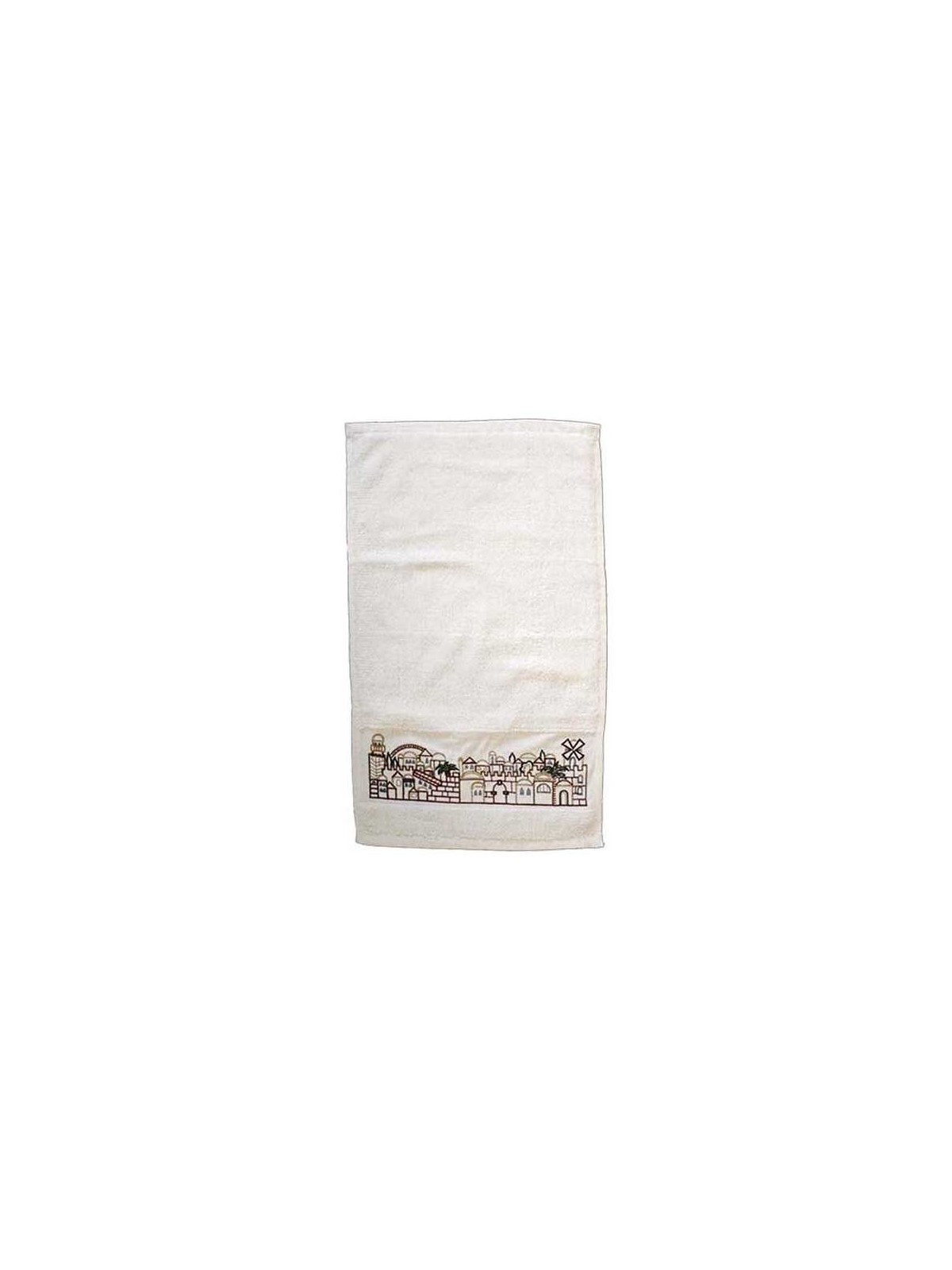Jerusalem Design Netilat Yadayim Towel By Yair Ema | All Judaica | Jud
