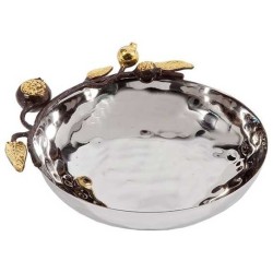 Round Golden Pomegranate Bowl - Medium By Yair Ema | Home Goods | Juda