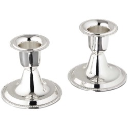 Silverplated Simple & Elegant Candlestick Set - Sh | Candle Holders |