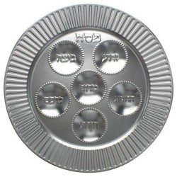 Silver Disposable Foil Seder Plate | Passover | Judaica