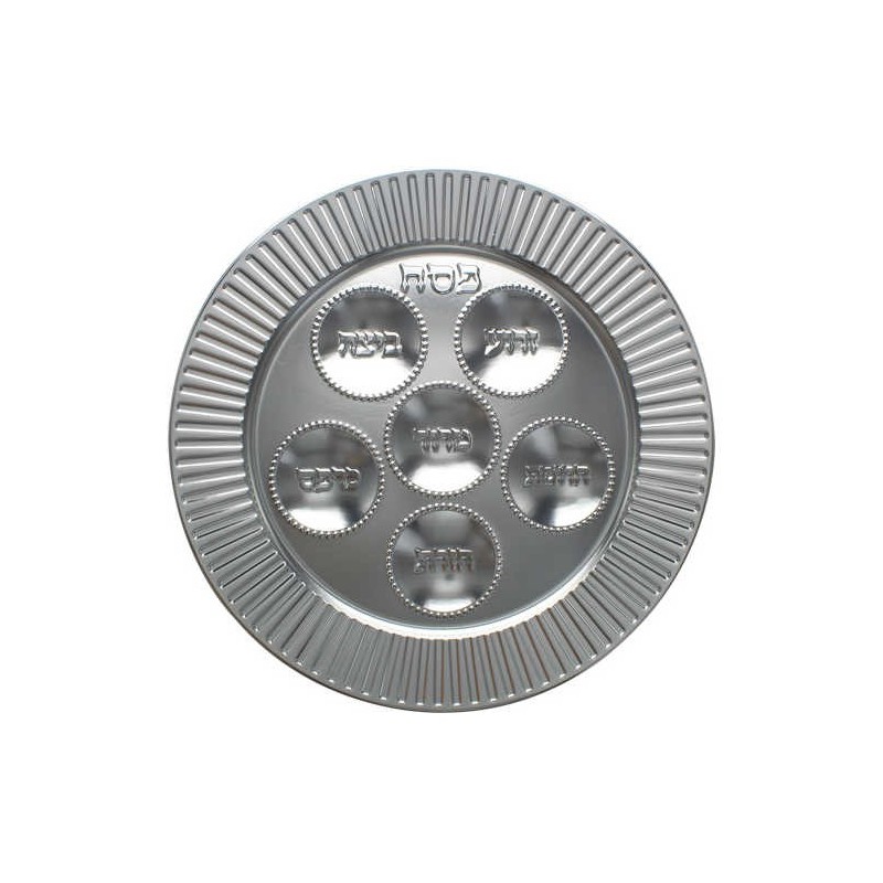 Silver Disposable Foil Seder Plate | Passover | Judaica
