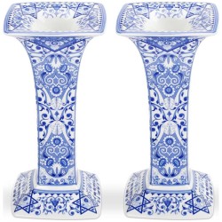 Spode Judaica Set of 2 Sabbath Candlesticks | Candle Holders | Judaica
