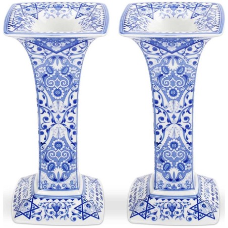 Spode Judaica Set of 2 Sabbath Candlesticks | Candle Holders | Judaica