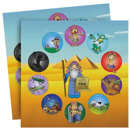 10 Plague Passover Napkins - 20 Pack | All Judaica | Judaica