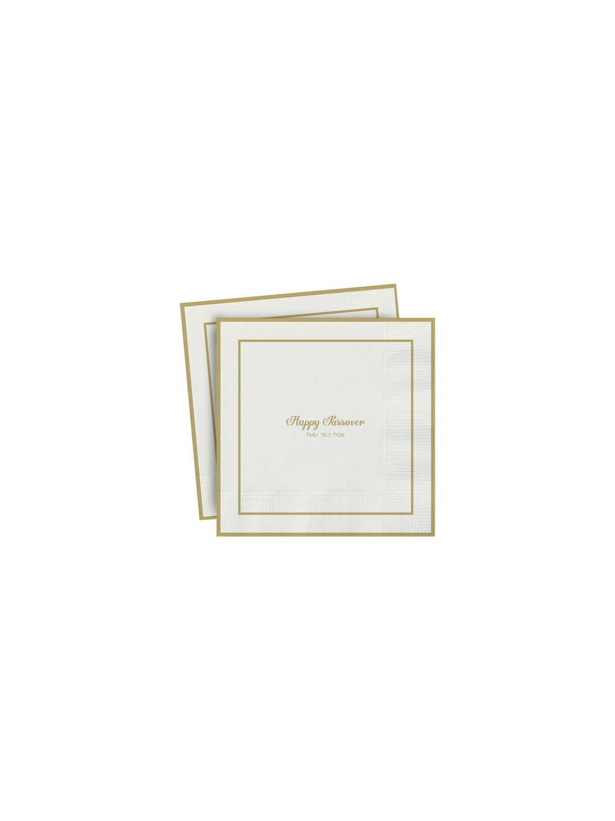 Cream & Gold Foiled Passover Paper Napkins - 20 Pa | All Judaica | Jud